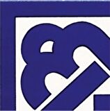 Armada Çini 10x10 cm KSK 20K Kobalt Zincir Desen Çini Bordür Köşe