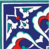 Armada Çini 10x10 cm KSK 41 Kütahya İznik Rumi Çini Bordür Köşe