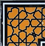 Armada Çini 10x10 cm KSK 72 Sarı Türkmen Yıldızı Çini Bordür Köşe