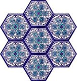 Armada Çini 21x23 Cm AL 8 Selçuklu Desenli  Altıgen Çini Karo
