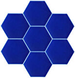 Armada Çini 15x17 Cm Düz Kobalt Altıgen Seramik