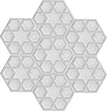 Armada Çini 15x17 Cm Rölyefli Yıldız Beyaz Altıgen Seramik