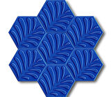 Armada Çini 15x17 Cm Yaprak Kobalt Altıgen Seramik