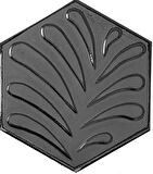Armada Çini 15x17 Cm Yaprak Mat metalik Altıgen Seramik karo
