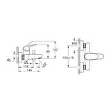 43057 FLOW R BANYO BAT. KROM