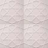 Armada Çini 20x20 Cm Rölyefli Beyaz Selçuklu Yıldız Deseni Çini Karo