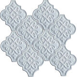 Armada Çini 12x12 Ottoman Çiçekli Arabesk Beyaz Çini