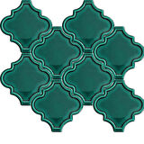 Armada Çini 12x12 Ottoman Rölyefli Arabesk Yeşil Çini