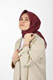 Aker Eşarp Kırmızı Kadın Düz Polyester Eşarp