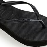 Slim Flatform Siyah Kadın Terlik