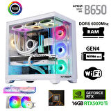 Xaser Velox x40 Ryzen 7 7700 64GB DDR5 Ram 2TB M.2 NVMe SSD 16GB RTX5070Ti Masaüstü Oyuncu Bilgisayarı