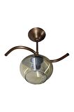 Fuji Bronz Tekli Bal Yatsı Camlı Avize | Kaliteli Modern Metal Avize