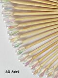 25 Adet Dekoratif Beyaz Damla Boncuklu Pasta Kürdanı 6 cm - Boncuk 8 mm - Baby Shower Kürdan