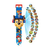 Paw Patrol Figürlü Projeksiyonlu Dijital Kol Saati 24 Farklı Karakteri Yansıtır
