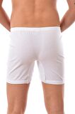 Erkek Beyaz 6 Adet Paçalı Boxer