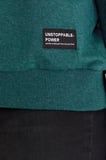 Metalic Kadın Yeşil Renk Basic Bisiklet Yaka Sweatshirt 