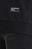 Metalic Kadın Siyah Renk Basic Bisiklet Yaka Sweatshirt 
