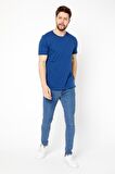 METALIC Erkek Çok Renkli T- Shirt Regular Fit Rahat Kesim Bisiklet Yaka Basic Tişört 