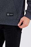 Kanguru Cepli Kapüşonlu İçi pamuklu Erkek Sweatshirt