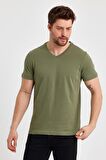 METALIC Erkek Pamuklu Kısa Kollu V Yaka T-shirt MTLCO36