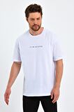 Erkek Baskılı Basic Oversize Bisiklet Yaka 2'Li Pamuklu T-shirt