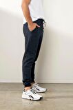 Erkek Siyah Içi Polarlı Slim Fit Paça Lastikli Jogger Eşofman Altı 