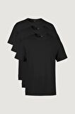 METALIC Erkek Çok Renkli T- Shirt Regular Fit Rahat Kesim Bisiklet Yaka 3'lü Basic Tişört Paketi