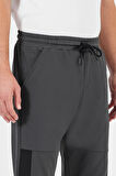 Erkek Antrasit Standart Fit Normal Kesim Paça Ribanalı Cepli Rahat Jogger Eşofman Altı 