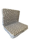 Çocuk Oyun Parkı Çocuk Yatağı Katlanabilir Sünger Yatak 60x120-4 Cm(gri Yıldız)