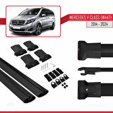 Mercedes V Class 3 (W447) 2014 ve Sonrası ile Uyumlu FLY Model Ara Atkı Tavan Barı Siyah 2 Adet