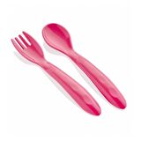 Babyjem Mama Kaşık Çatal Takımı - Pembe Bebek %0 BPA FREE