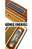 Dx-88 Vintage Büyük Boy Bluetoothlu Nostaljik Radyo & Kumandalı Ahşap Güneş Enerjili Hoparlör