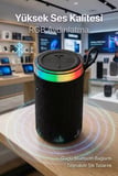 BS-13 RGB LED Işıklı Taşınabilir Bluetooth Hoparlör Yüksek Sesli Kablosuz Speaker AUX USB SD Kart Destekli Şarjlı