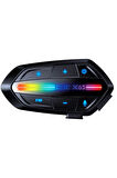 X63 Motosiklet Kask Kulaklık Intercom Işıklı Motorsiklet Interkom 5.3