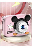 Mini 1080p Hd Çocuk Kamera Dijital Fotoğraf Makinesi 2.0 Inç Ekran 5 Adet Oyun Pembe