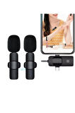 Yüksek Kalite Profesyonel 3 In 1 Kablosuz Taşınabilir Yaka Mikrofonu Youtube Facebook Tiktok