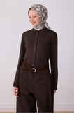 Tivil Saf İpek Eşarp IST 4328 - 84 Beyaz Siyah Batik Desen