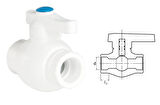 Ege Yıldız PPRC 20 mm Küresel Vana Gri
