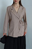 Zemura Düğüm Detay Gabardin Ceket TNS-4331