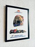 Sebastian Vettel Formula 1, F1 Poster Tablo 1 mm Şeffaf Korumalı ve Çerçeveli