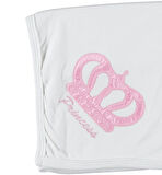 Pamuklu Kız Bebek Battaniye 90*80cm PRİNCESS NAKIŞLI PENYE BATTANİYE