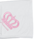 Pamuklu Kız Bebek Battaniye 90*80cm PRİNCESS NAKIŞLI PENYE BATTANİYE