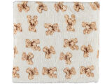 PELUŞ BEBEK BATTANİYESİ  AYICIK DESENLİ BEBE BATTANİYE