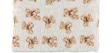 PELUŞ BEBEK BATTANİYESİ  AYICIK DESENLİ BEBE BATTANİYE