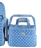 Portbebe Bebek Taşıma ve Bebek Bakım Çantası Puantiye Model İkili Set Pratik Günlük Kullanım