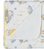 %100 PAMUKLU PİKELİ MUSLİN BEBEK BATTANİYE UYKULU SİNCAP DESENLİ HEDİYELİK 100x100
