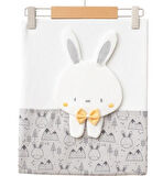 BUNNY LuX Penye Bebek Battaniyesi %100 Pamuk 85x90 cm Yumuşak ve Nefes Alabilir Örtü Hediyelik
