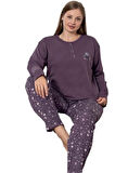 Serena Line İnterlok Kumaş Büyük Beden Kadın Pijama Takımı Kışlık 3XL/6XL