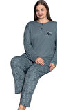 Rahatlatan Pijama Seti Kışlık Büyük Beden Kadın Pijama Takımı 3XL/6XL