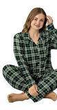 Linay Collection Kadın Büyük Beden Pijama Takımı Yumuşak Dokulu Rahat